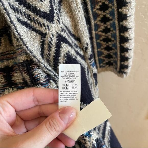 Lucky Brand Aztec Southwestern Cardigan Sweater - Picture 5 of 5